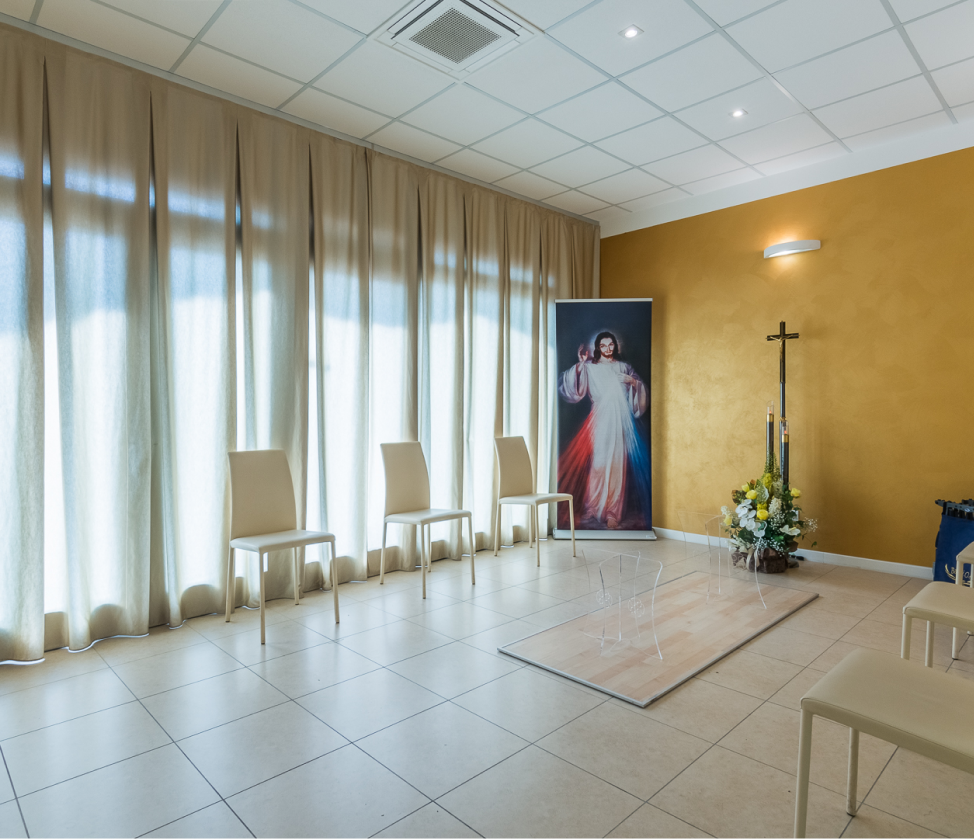 Sala del commiato Ba.mi.O.F - vista generale